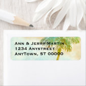 tropische palmboom - aangepaste site voor retourne etiket (Insitu)