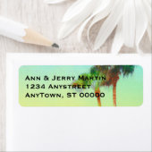 tropische palmboom - aangepaste site voor retourne etiket (Insitu)