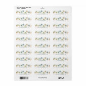 Tropische palmboom adreslabels etiket (Full Sheet)