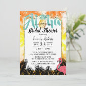 Tropische palmboom Aloha Vrijgezellenfeest ananas Kaart (Staand voorkant)