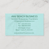 Tropische palmboom Aqua Green Visitekaartje (Achterkant)