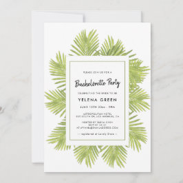 Tropische palmboom Bachelorette Party Kaart