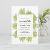 Tropische palmboom Bachelorette Party Kaart (Staand voorkant)