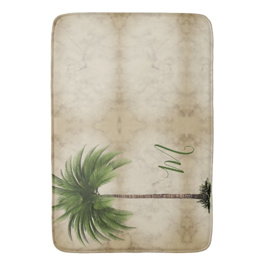  Tropische palmboom Badmat (Voorkant Verticaal)