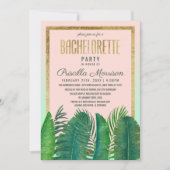 Tropische Palmboom Banaanblad Goud Vrijgezellenfee Kaart (Voorkant)