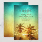 Tropische palmboom Beach CorporateRetirement Party Kaart (Voorkant / Achterkant)