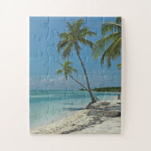 Tropische palmboom Beach Puzzle Legpuzzel (Verticaal)