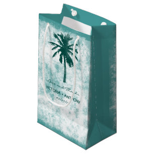 Tropische palmboom Beach Weddenschap bedankt Klein Cadeauzakje