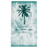 Tropische palmboom Beach Weddenschap bedankt Klein Cadeauzakje (Voorkant)