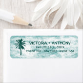 Tropische palmboom Beach Weddenschap Etiket (Insitu)