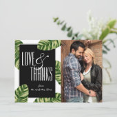 Tropische palmboom Beach Weddenschap Hartelijk dan Bedankkaart (Staand voorkant)