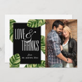 Tropische palmboom Beach Weddenschap Hartelijk dan Bedankkaart (Voorkant / Achterkant)