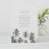 Tropische palmboom Beach Weddenschap Kaart (Staand voorkant)