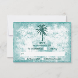 Tropische palmboom Beach Weddenschap RSVP Kaartje