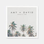 Tropische palmboom Beach Weddenschap Servet (Voorkant)