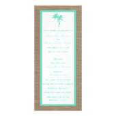Tropische palmboom Beach Wedding Programme Reclamekaart (Voorkant)