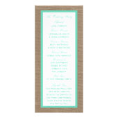 Tropische palmboom Beach Wedding Programme Reclamekaart (Achterkant)