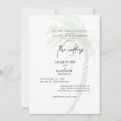 Tropische palmboom Beide ouders trouwuitnodiging Kaart (Voorkant)