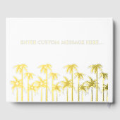 Tropische Palmboom bestemming bruiloft gastenboek (Achterkant)