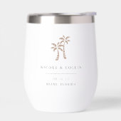 Tropische palmboom bestemming bruiloft gunst (Links)