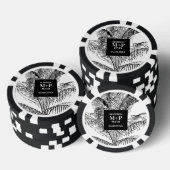 Tropische palmboom bladeren strand bruiloft gunst poker chips (Opstapeling)