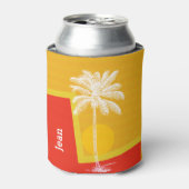 Tropische palmboom blikjeskoeler (Blikje Voorkant)