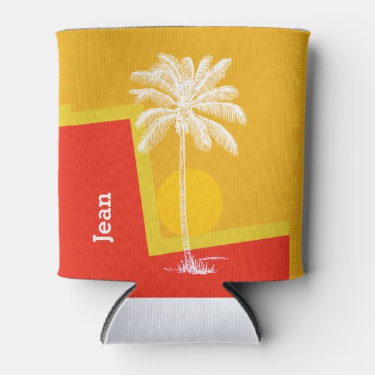 Tropische palmboom blikjeskoeler (Voorkant)