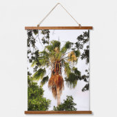 Tropische palmboom botanische fotografie hangend wandkleed (Voorkant)