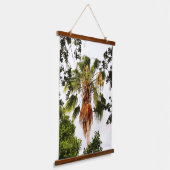 Tropische palmboom botanische fotografie hangend wandkleed (Gebogen)
