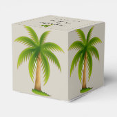 Tropische palmboom bruiloft bedankdoosjes (Achterkant)