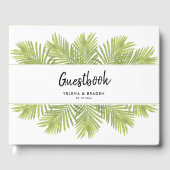 Tropische palmboom bruiloft gastenboek (Voorkant)