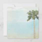 Tropische palmboom bruiloft kaart (Achterkant)