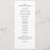 Tropische palmboom bruiloft programma programmakaart (Achterkant)