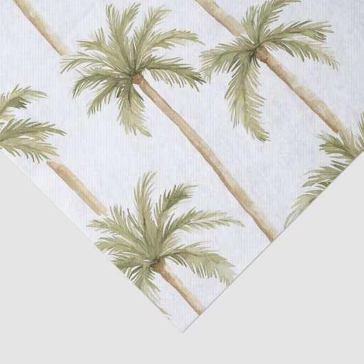 Tropische Palmboom Bruiloft Tissuepapier (Detail)