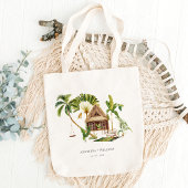 Tropische palmboom bruiloft welkom tote bag