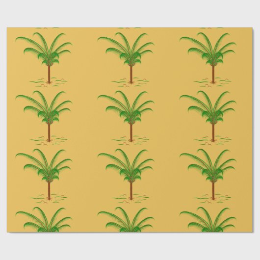 Tropische palmboom cadeaupapier (Vlak)