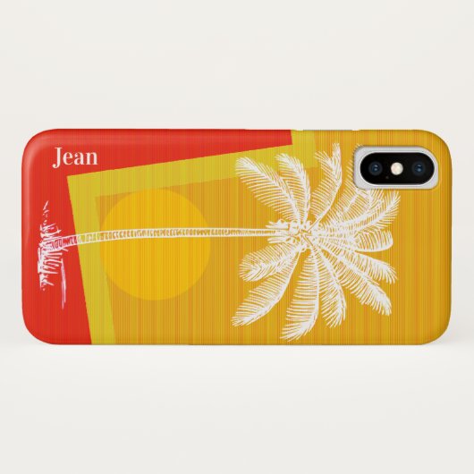 Tropische palmboom Case-Mate iPhone case (Achterkant (horizontaal))