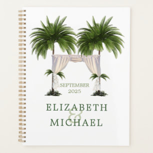 Tropische Palmboom Chuppah Elegante Moderne Trouwd Planner