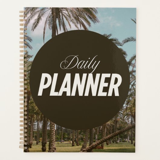 Tropische Palmboom Dagelijkse Planner (Voorkant)