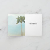 Tropische palmboom Dank u Bedankkaart (Binnen)