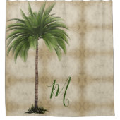  Tropische palmboom Douchegordijn (Voorkant)