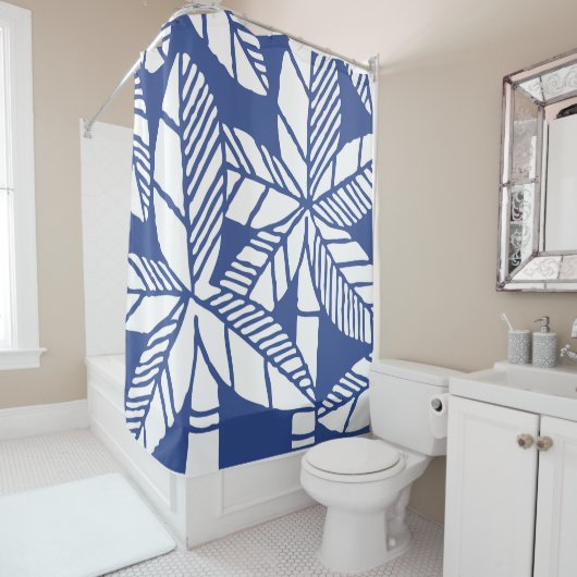 Tropische palmboom douchegordijn (In situ)