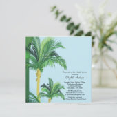 Tropische palmboom — drukproef kaart (Staand voorkant)