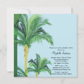 Tropische palmboom — drukproef kaart (Voorkant)