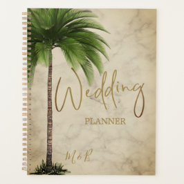 Tropische palmboom Elegant Modern Gold Wedding Planner
