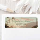 Tropische palmboom Elegant Moderne Chic Etiket (Insitu)