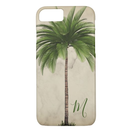 Tropische palmboom  Elegant Monogram Case-Mate iPhone Case (Achterkant)