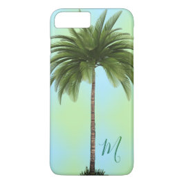 Tropische palmboom  Elegant Monogram Groen iPhone 8/7 Plus Hoesje