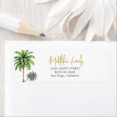 Tropische palmboom Elegante familie Etiket (Insitu)