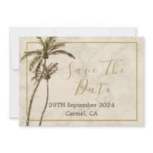 Tropische palmboom Elegante moderne rustieke bruil